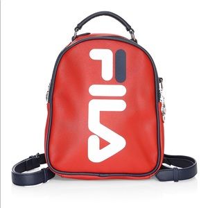 Fila Soho Red Mini Backpack with Contrast Straps